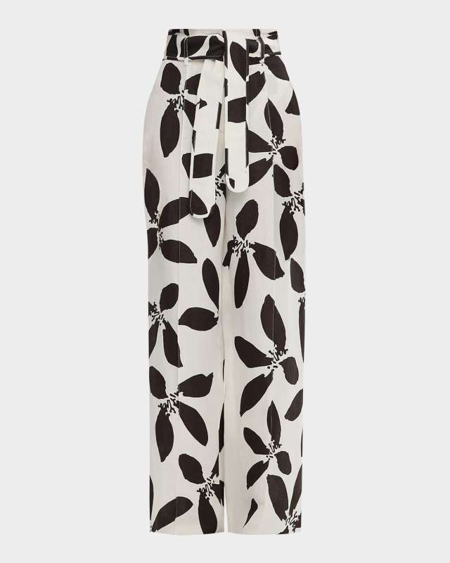 Jennifer Floral Wide-Leg Pants